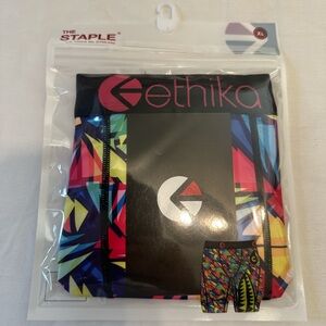 ethika Red Boxer Briefs with Black Waistband